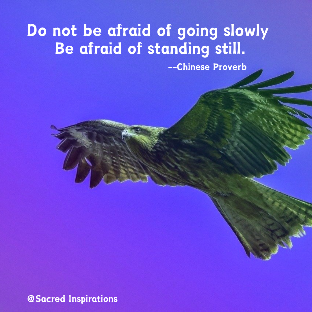 Do not be afraid of going slowly