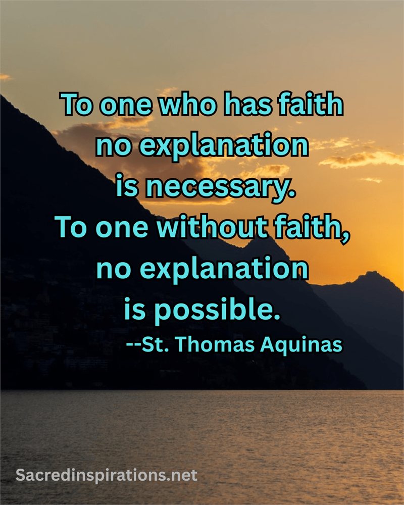 Faith quote — St. Thomas Aquinas